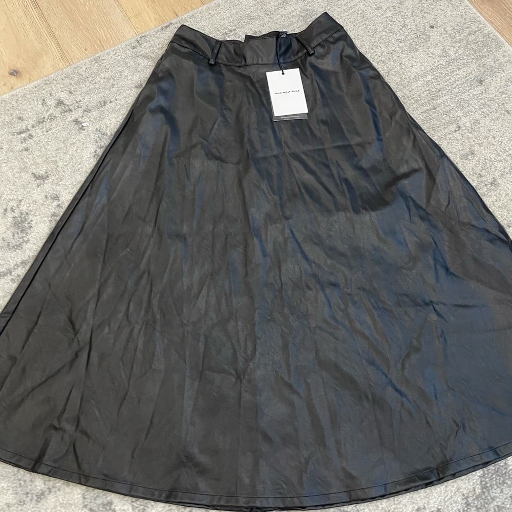 NWT Target faux leather midi skirt small size 2